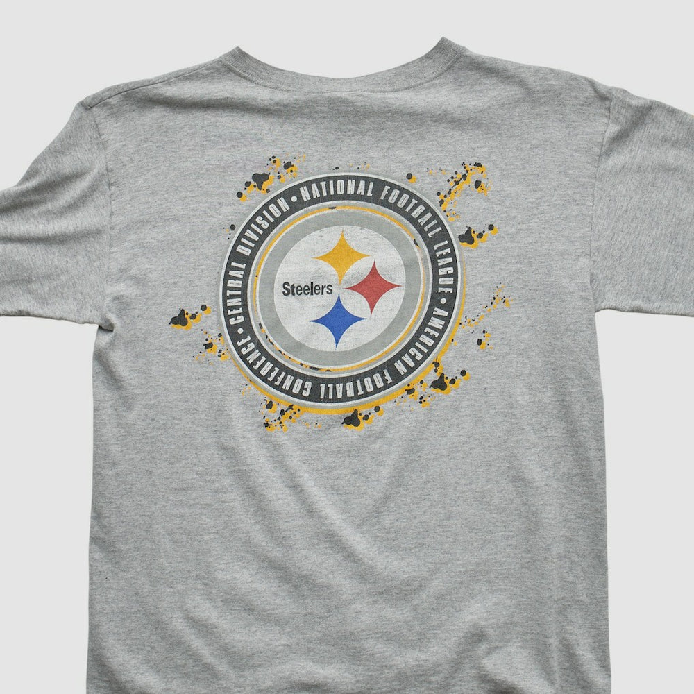 Pittsburgh Steelers Starter 90s Long Sleeve T-shirt Heather Gray Vintage