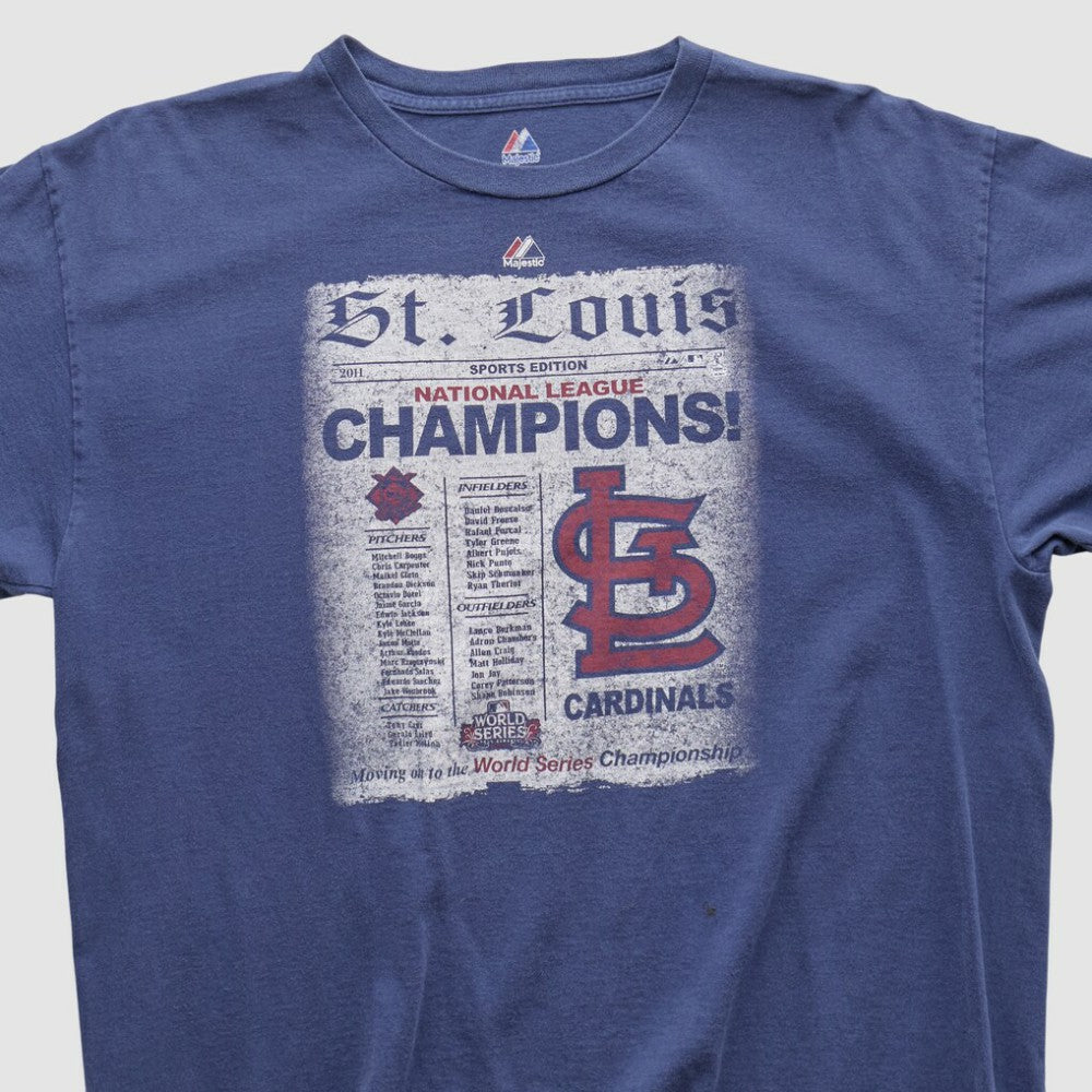 St. Louis Cardinals Majestic 2011 T-shirt - Navy - XL by Fanatics Real Vintage T-shirts