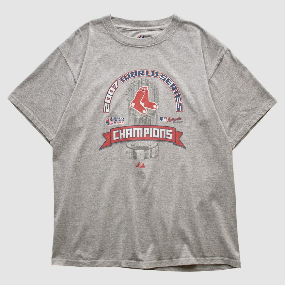 Boston Red Sox Majestic 2007 T-shirt - Heather Gray - M by Fanatics Real Vintage T-shirts