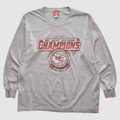 Kansas City Chiefs NFL 2003 Long Sleeve T-shirt Heather Gray Vintage