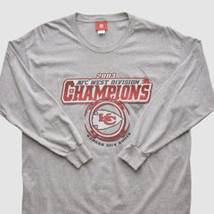 Kansas City Chiefs NFL 2003 Long Sleeve T-shirt Heather Gray Vintage