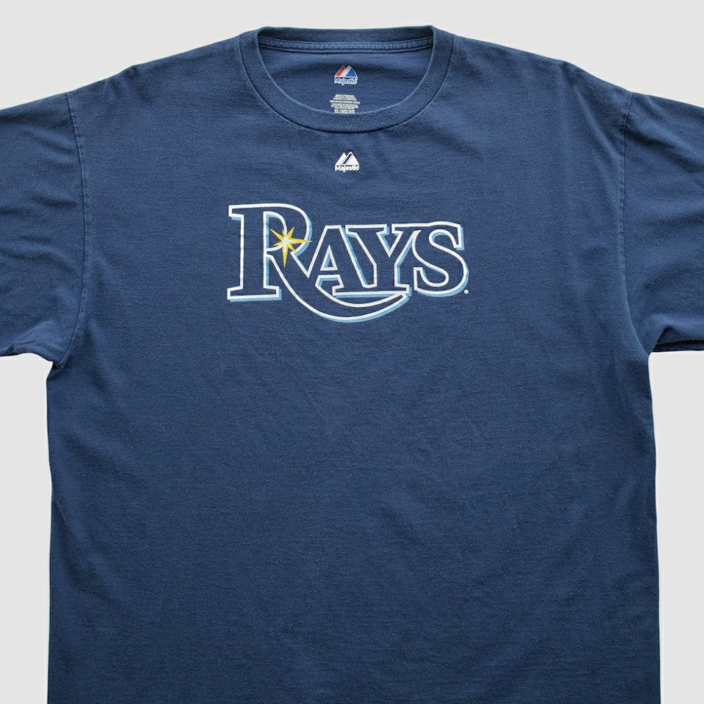 Tampa Bay Rays Majestic 2010s T-shirt - Navy - M by Fanatics Real Vintage T-shirts