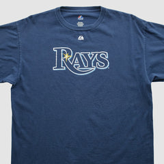 Tampa Bay Rays Majestic 2010s T-shirt - Navy - M by Fanatics Real Vintage T-shirts