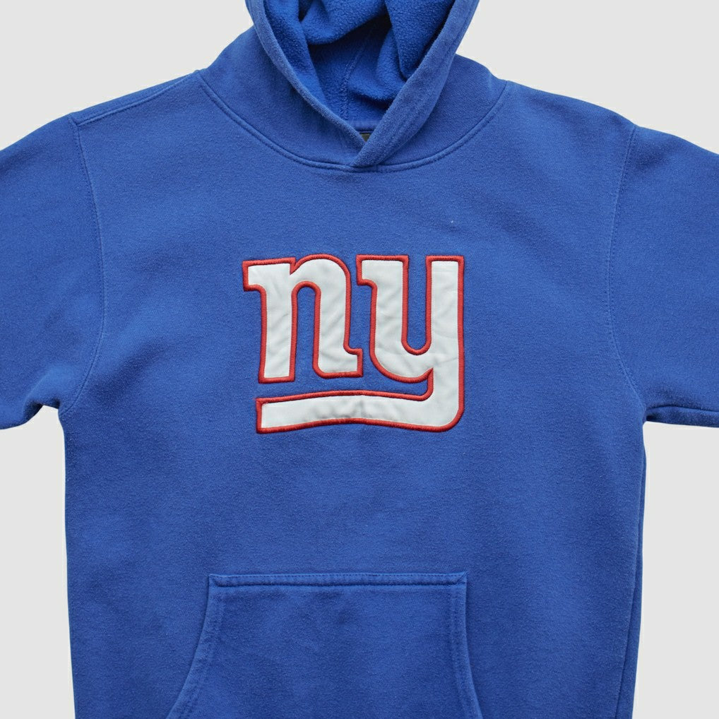 New York Giants Reebok 2000s Hooded Pullover Sweatshirt Blue Vintage