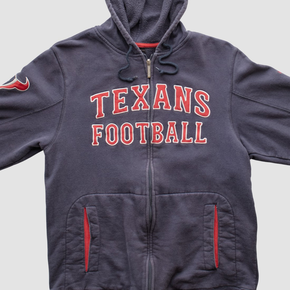 Houston Texans Reebok 2010s Hooded Full Zip Sweatshirt Navy Vintage