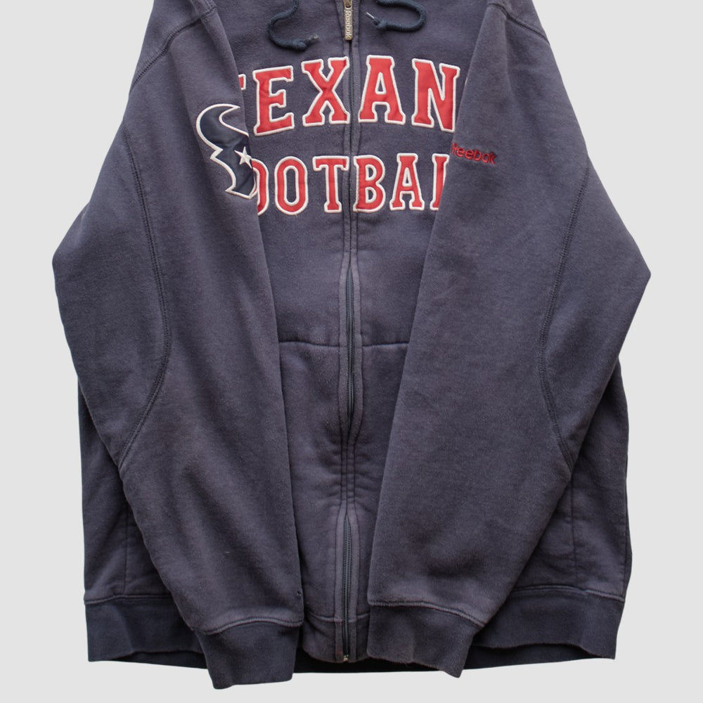Houston Texans Reebok 2010s Hooded Full Zip Sweatshirt Navy Vintage