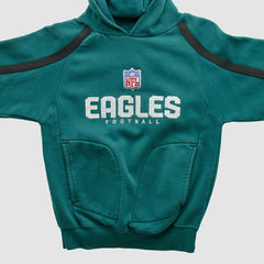 Philadelphia Eagles Reebok 2000s Hooded Pullover Sweatshirt Teal Vintage