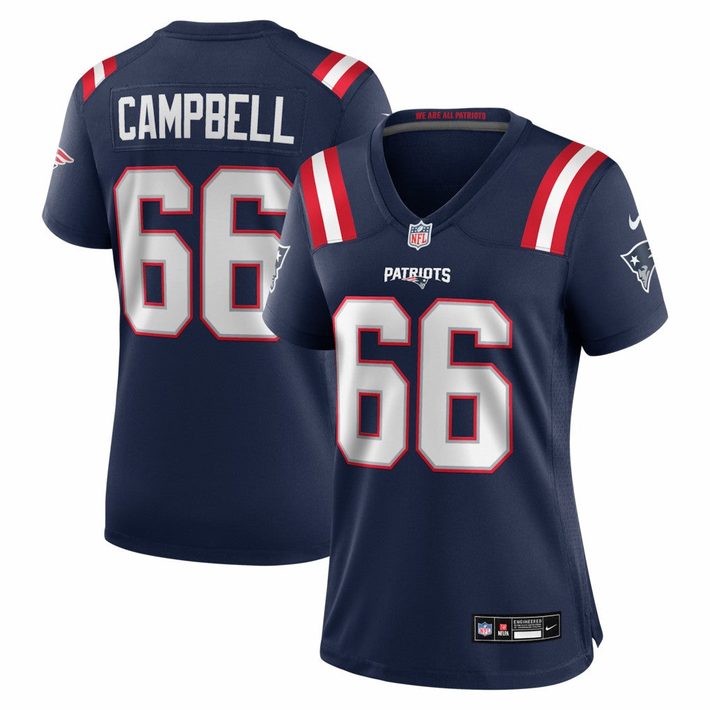 NFL Will Campbell New England Patriots Women's Team Game Jersey - Navy