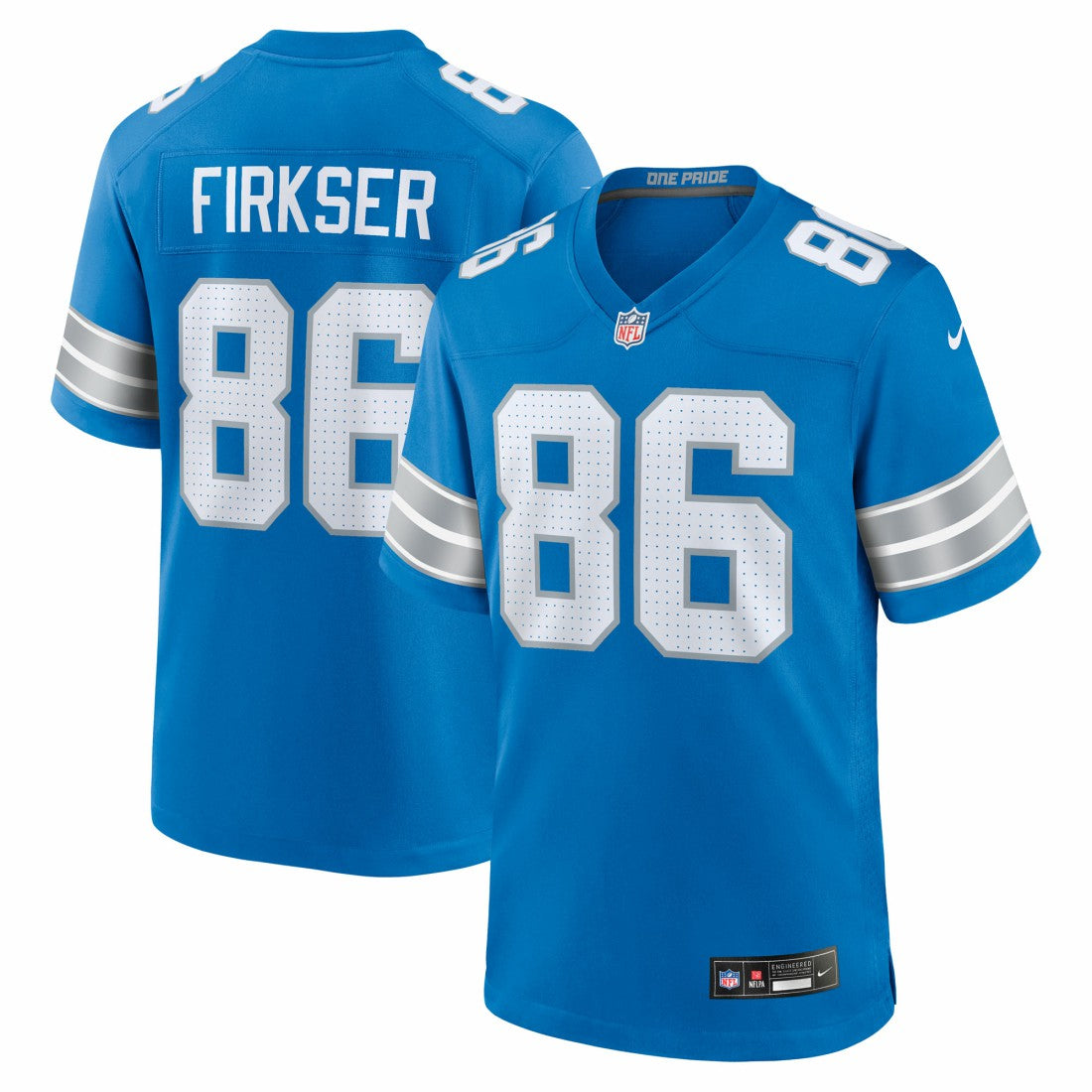 Anthony Firkser Detroit Lions Team Game Jersey Blue