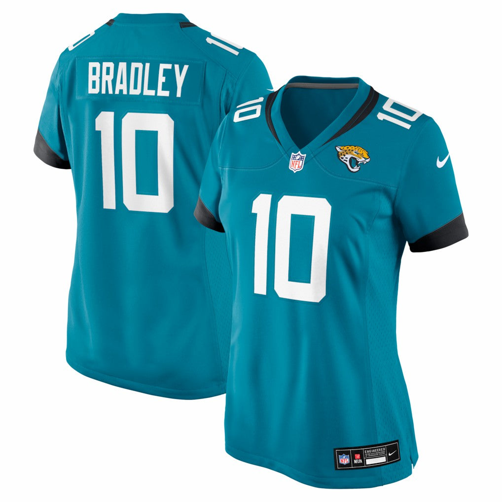 Carter Bradley Jacksonville Jaguars Women's Team Game Jersey Teal