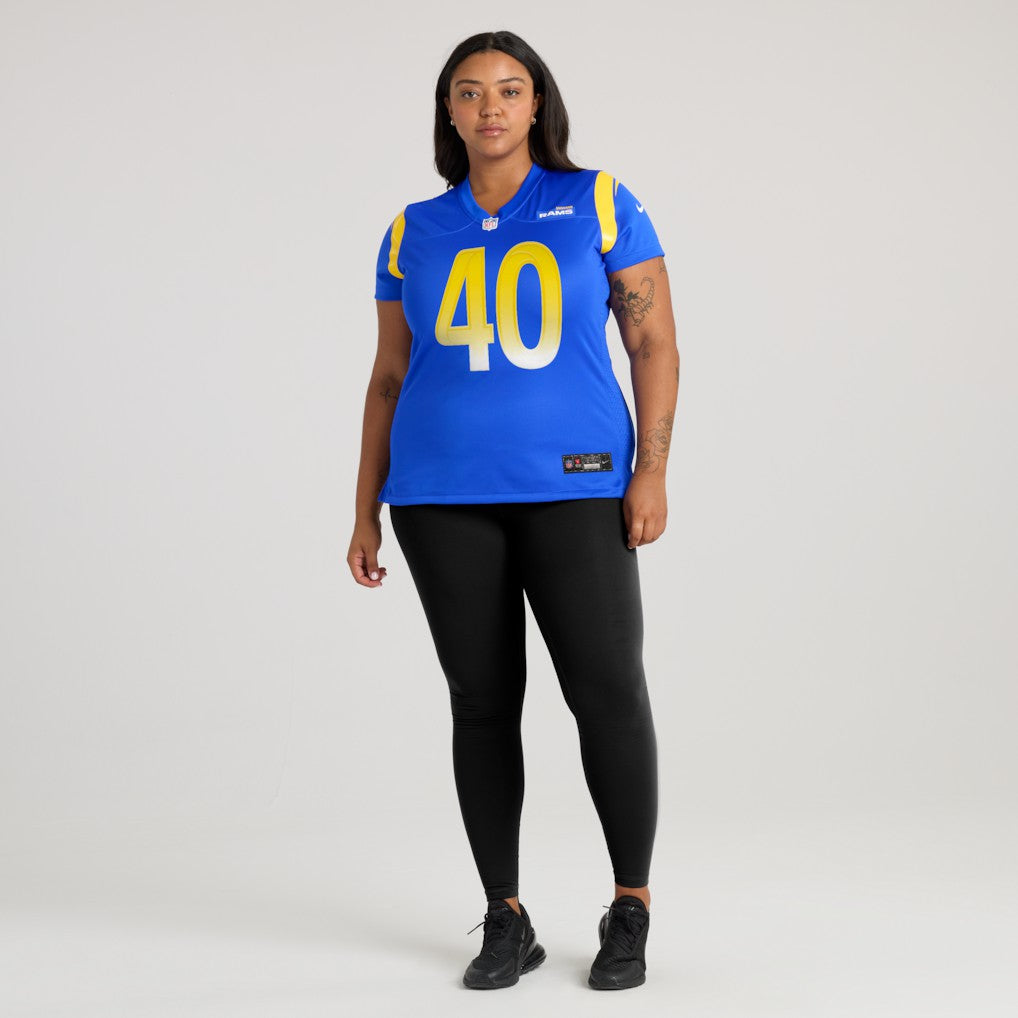 Jesse Luketa Los Angeles Rams Women's Team Game Jersey Royal