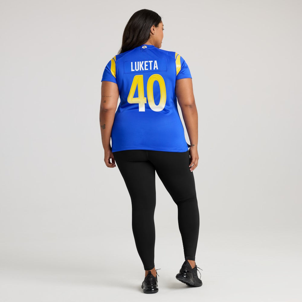 Jesse Luketa Los Angeles Rams Women's Team Game Jersey Royal