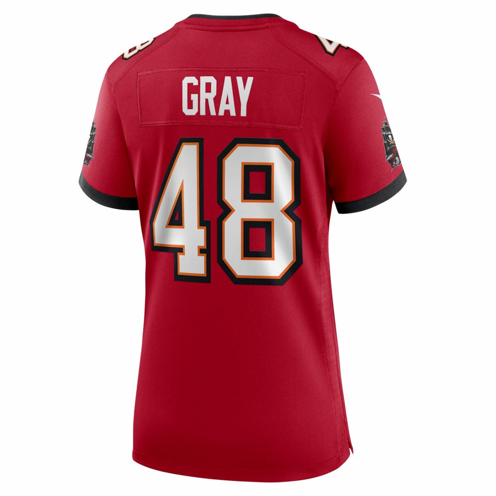 JT Gray Tampa Bay Buccaneers Women's Team Game Jersey Red