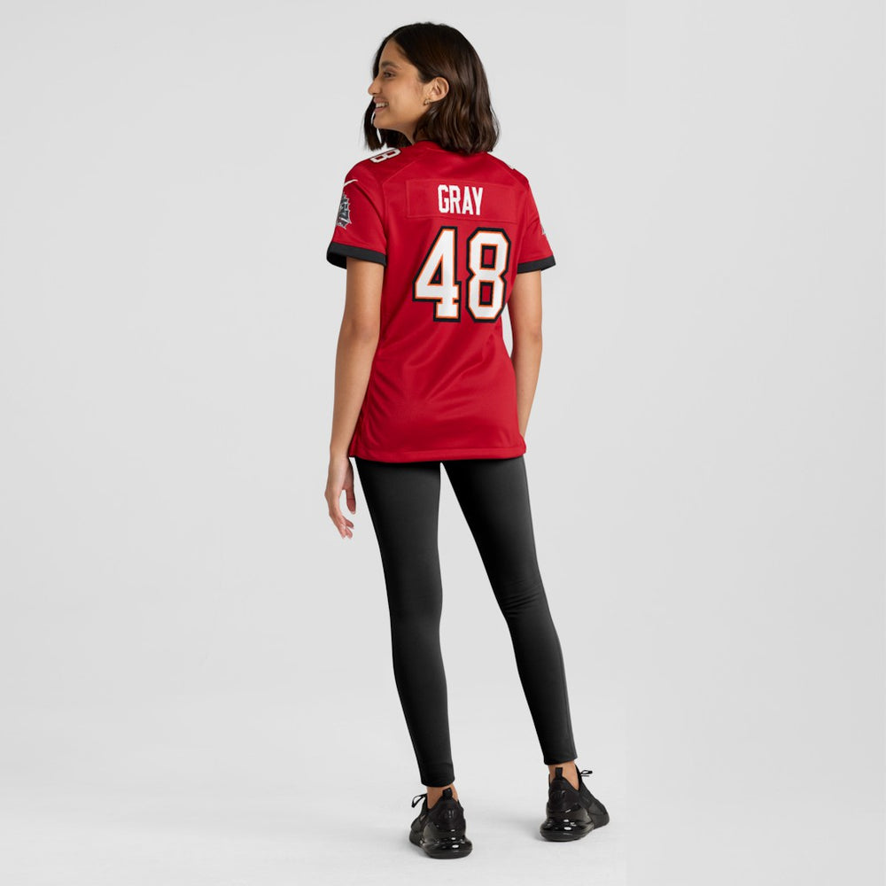 JT Gray Tampa Bay Buccaneers Women's Team Game Jersey Red