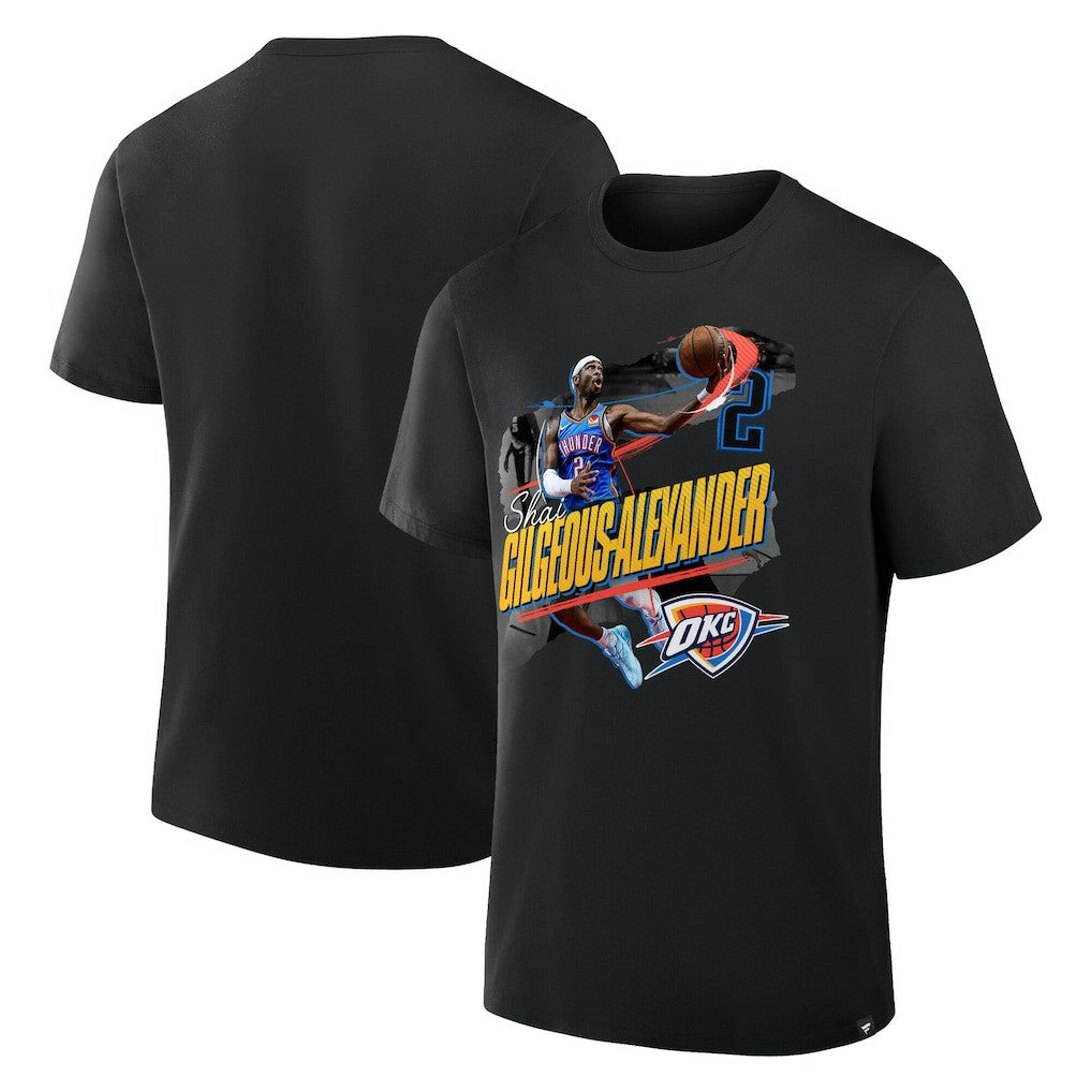 Shai Gilgeous-Alexander Oklahoma City Thunder Start of Season T-Shirt Black