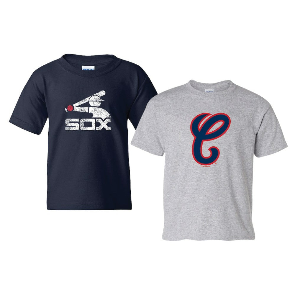 Chicago White Sox Soft as a Grape Youth  Cooperstown 2-Pack T-Shirt Set - Navy/Gray T-shirts