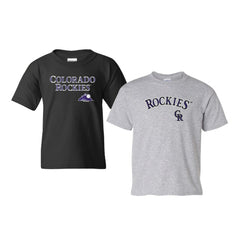 Colorado Rockies Soft as a Grape Youth 2-Pack Logo T-Shirt Set - Black/Gray T-shirts