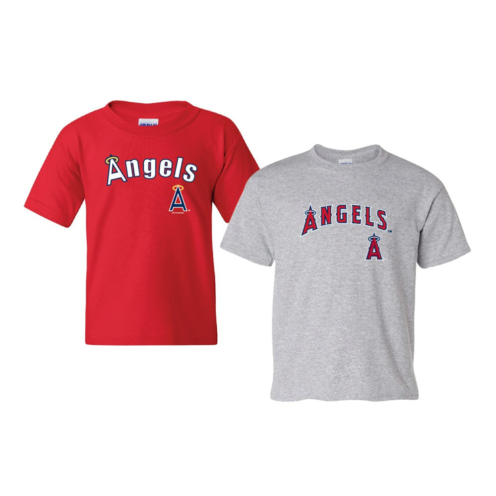 Los Angeles Angels Soft as a Grape Youth 2-Pack Logo T-Shirt Set - Red/Gray T-shirts