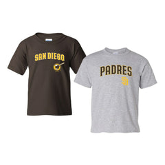 San Diego Padres Soft as a Grape Youth 2-Pack Logo T-Shirt Set - Brown/Gray T-shirts