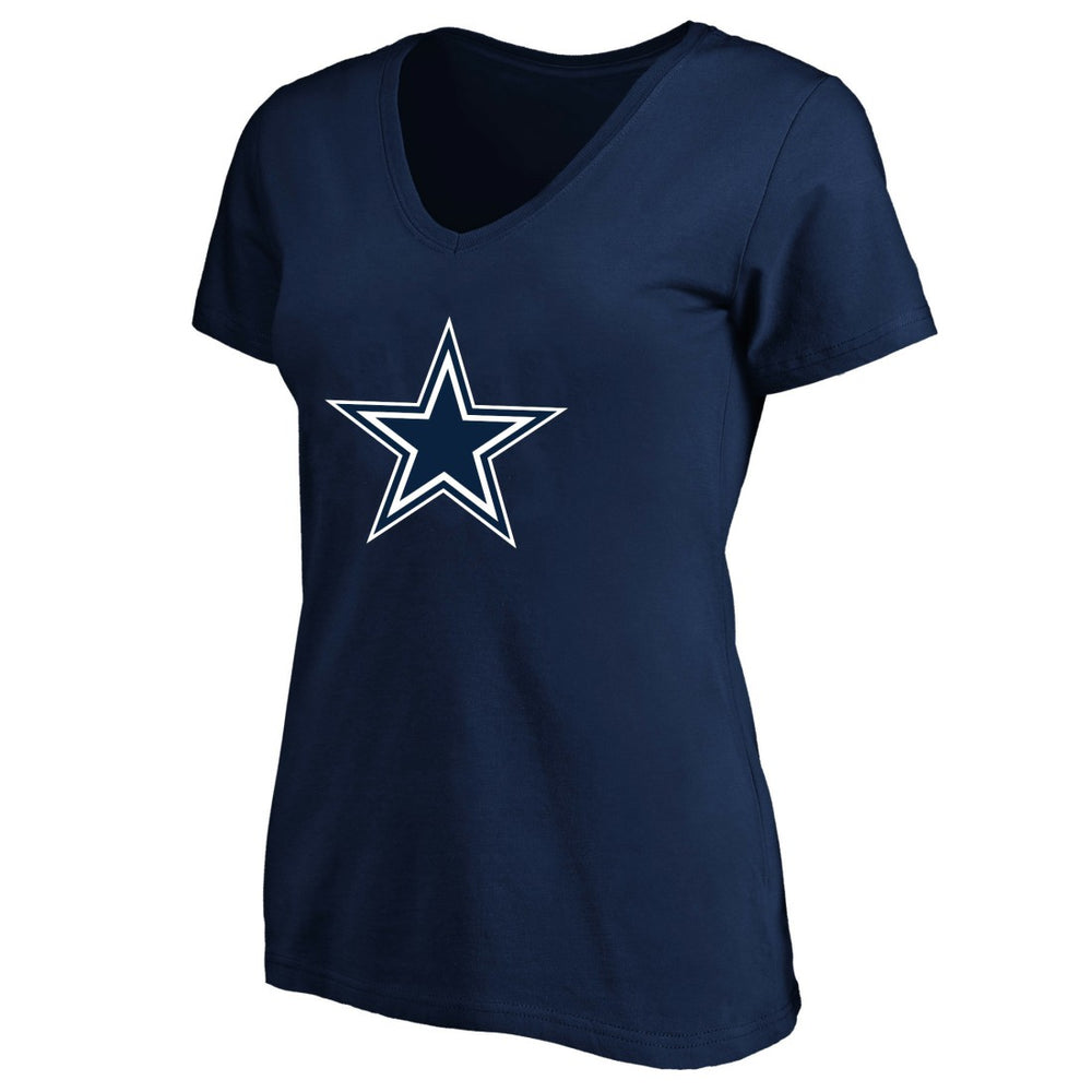George Pickens Dallas Cowboys Women's Plus Size Name & Number V-Neck T-Shirt Navy