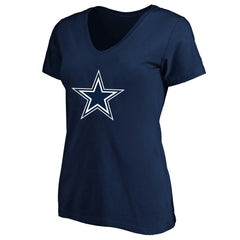 George Pickens Dallas Cowboys Women's Plus Size Name & Number V-Neck T-Shirt Navy