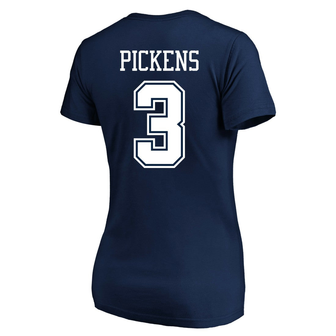George Pickens Dallas Cowboys Women's Plus Size Name & Number V-Neck T-Shirt Navy