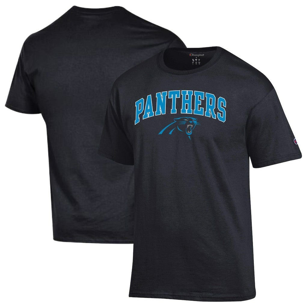 Carolina Panthers Champion Arch Over Logo T-Shirt Black