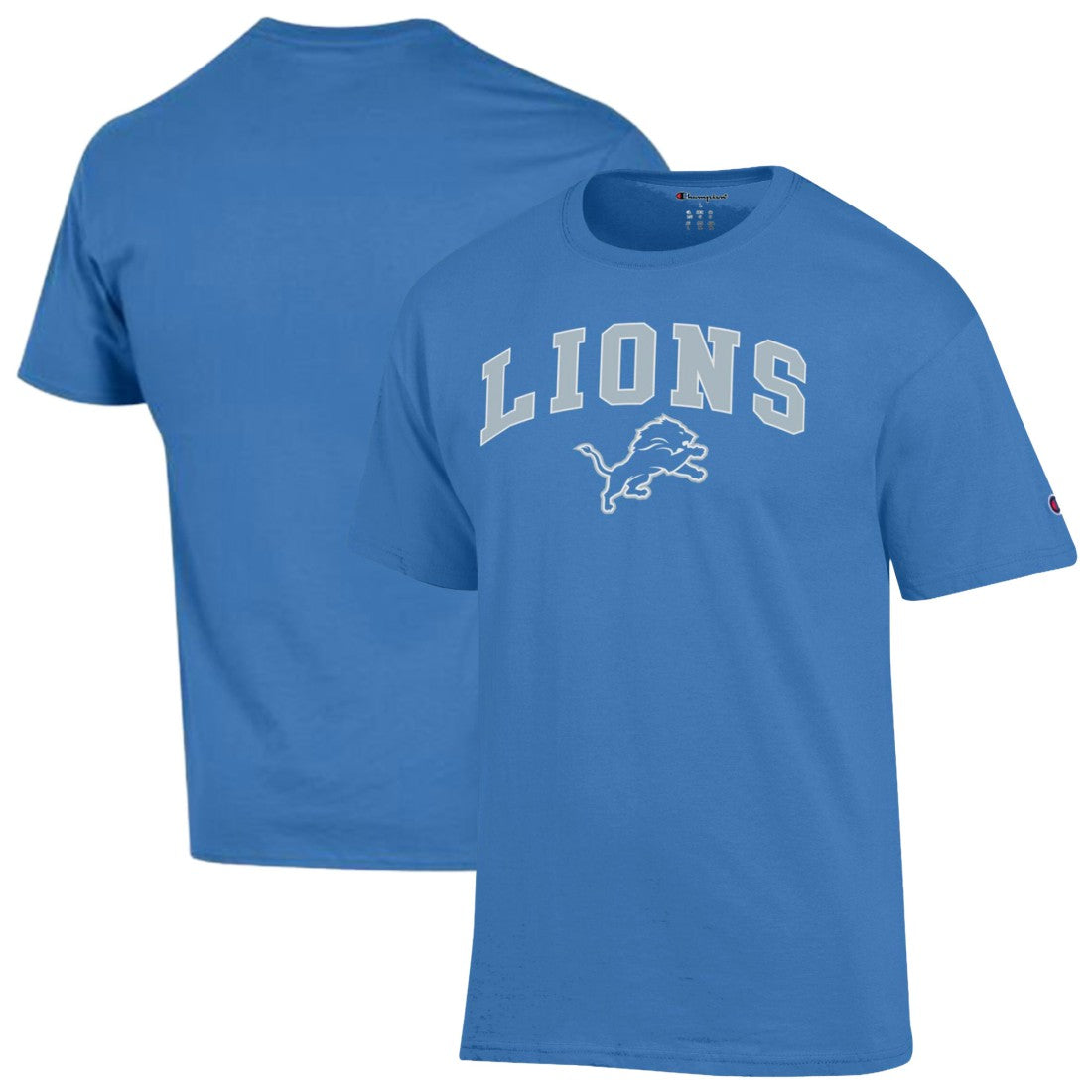 Detroit Lions Champion Arch Over Logo T-Shirt Blue