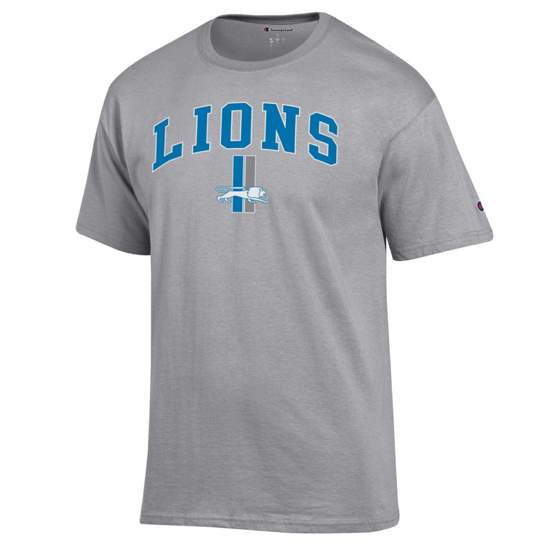 Detroit Lions Champion Arch Over Logo T-Shirt Gray