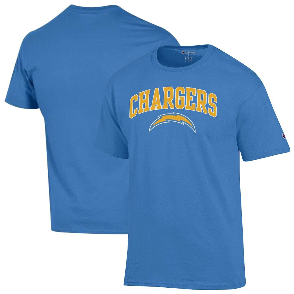 Los Angeles Chargers Champion Arch Over Logo T-Shirt Powder Blue