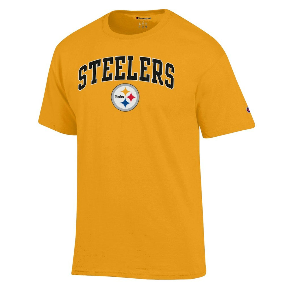Pittsburgh Steelers Champion Arch Over Logo T-Shirt Gold