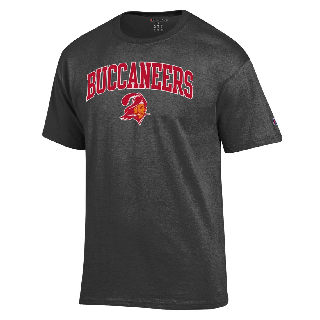 Tampa Bay Buccaneers Champion Arch Over Logo T-Shirt Heather Charcoal