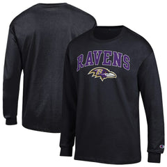 Baltimore Ravens Champion Arch Over Logo Long Sleeve T-Shirt Black