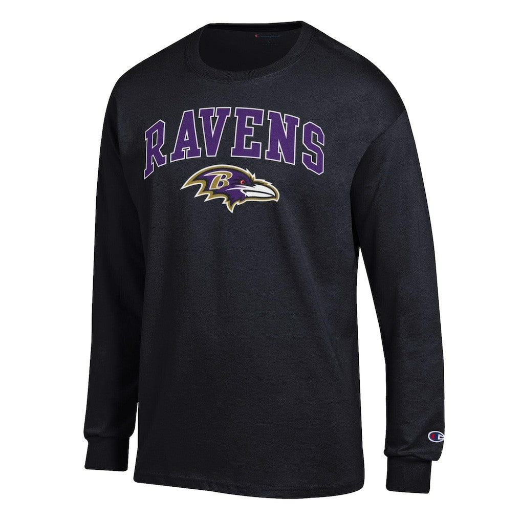 Baltimore Ravens Champion Arch Over Logo Long Sleeve T-Shirt Black