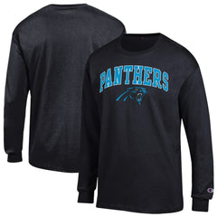 Carolina Panthers Champion Arch Over Logo Long Sleeve T-Shirt Black