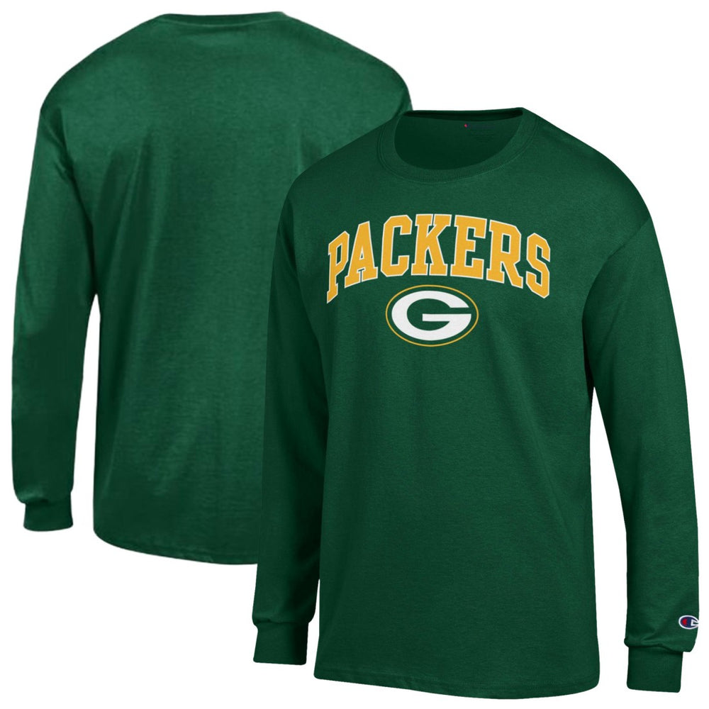 Green Bay Packers Champion Arch Over Logo Long Sleeve T-Shirt Green