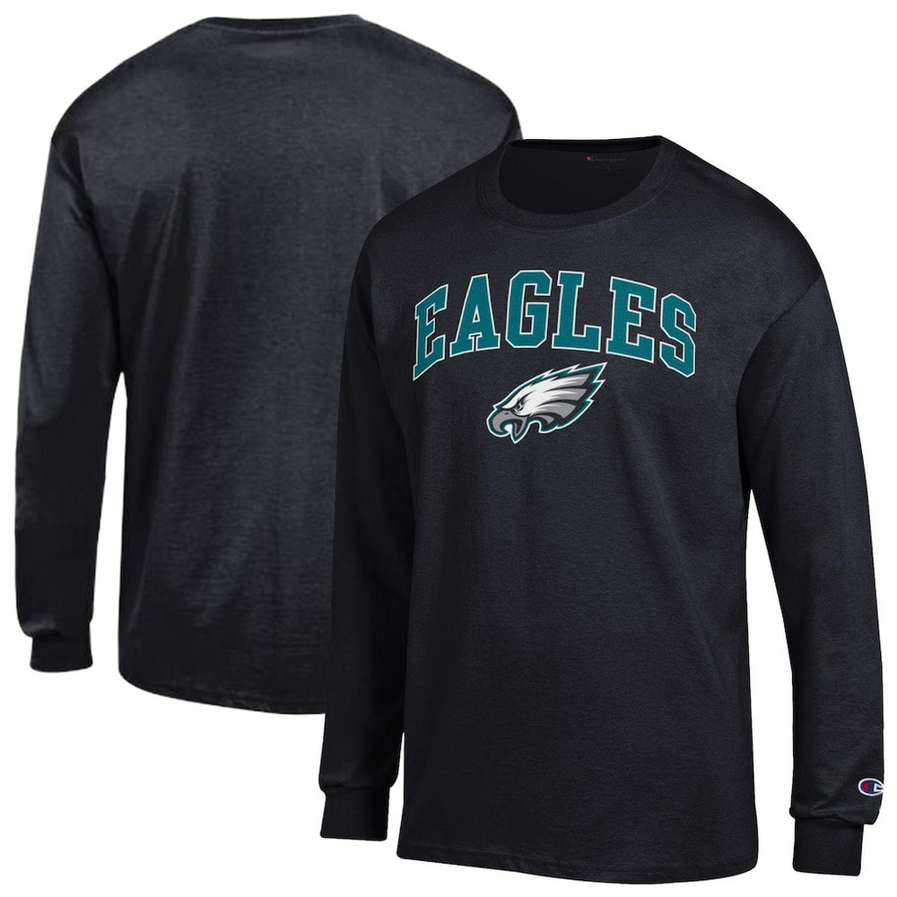 Philadelphia Eagles Champion Arch Over Logo Long Sleeve T-Shirt Black