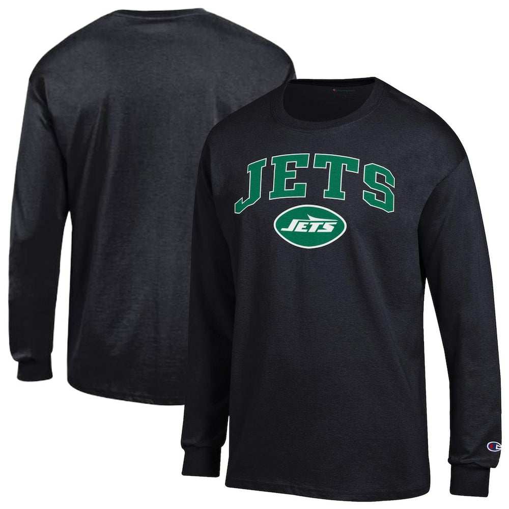 New York Jets Champion Arch Over Logo Long Sleeve T-Shirt Black