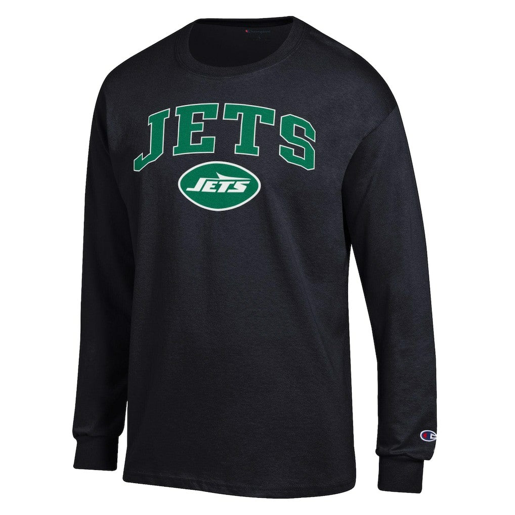 New York Jets Champion Arch Over Logo Long Sleeve T-Shirt Black