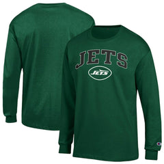 New York Jets Champion Arch Over Logo Long Sleeve T-Shirt Green