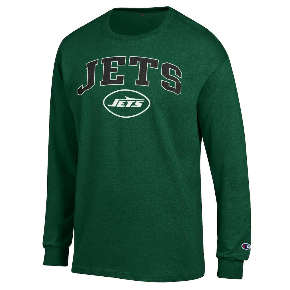 New York Jets Champion Arch Over Logo Long Sleeve T-Shirt Green