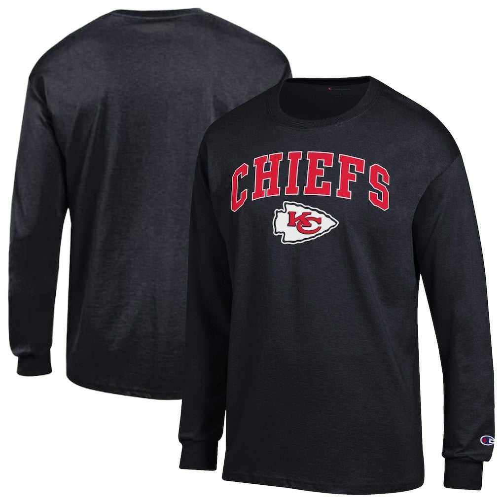 Kansas City Chiefs Champion Arch Over Logo Long Sleeve T-Shirt Black