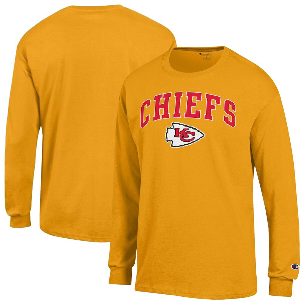 Kansas City Chiefs Champion Arch Over Logo Long Sleeve T-Shirt Gold