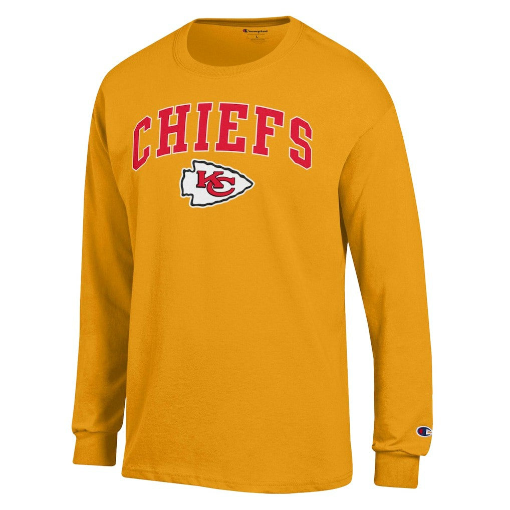Kansas City Chiefs Champion Arch Over Logo Long Sleeve T-Shirt Gold