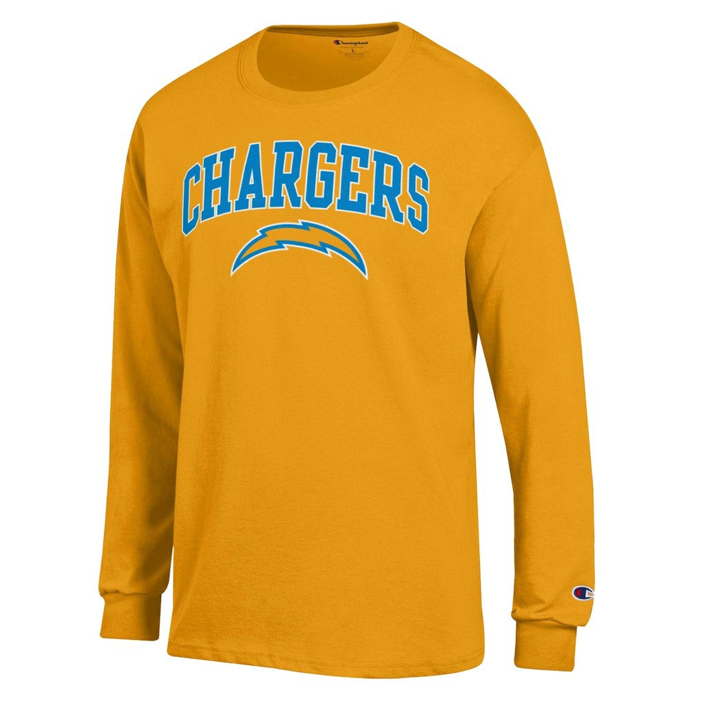 Los Angeles Chargers Champion Arch Over Logo Long Sleeve T-Shirt Gold