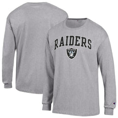 Las Vegas Raiders Champion Arch Over Logo Long Sleeve T-Shirt Gray