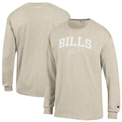 Buffalo Bills Champion White Ink Jersey Long Sleeve T-Shirt Oatmeal