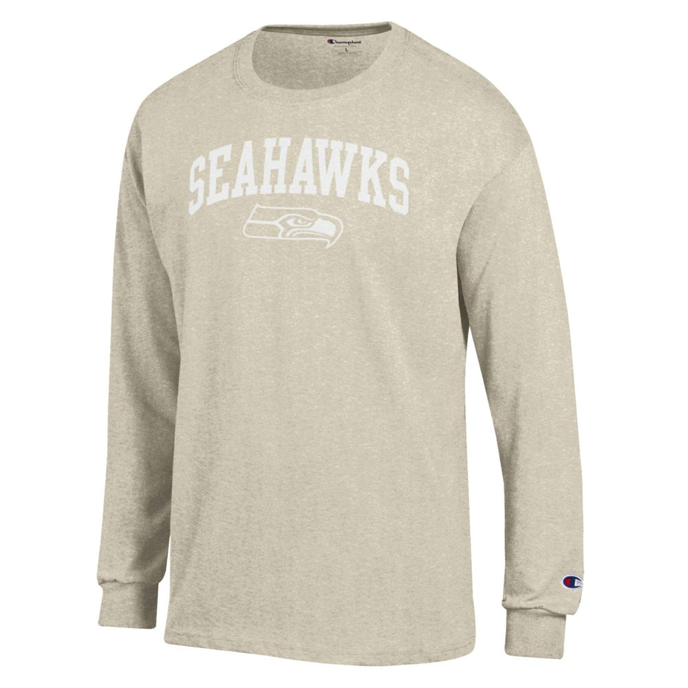 Seattle Seahawks Champion White Ink Jersey Long Sleeve T-Shirt Oatmeal