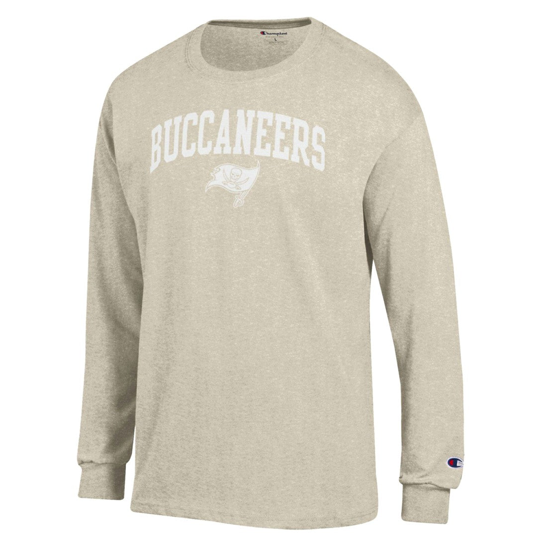 Tampa Bay Buccaneers Champion White Ink Jersey Long Sleeve T-Shirt Oatmeal