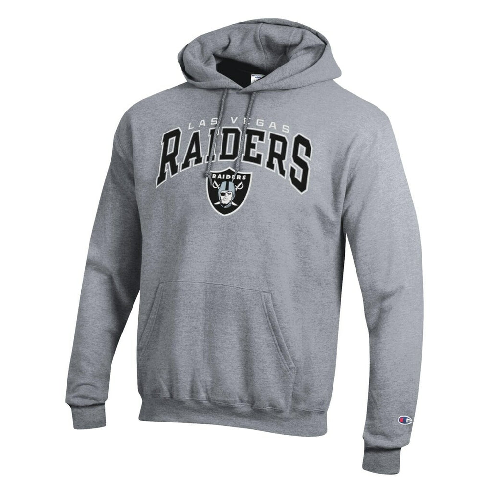 Las Vegas Raiders Champion Powerblend Arch over Logo Hoodie Gray
